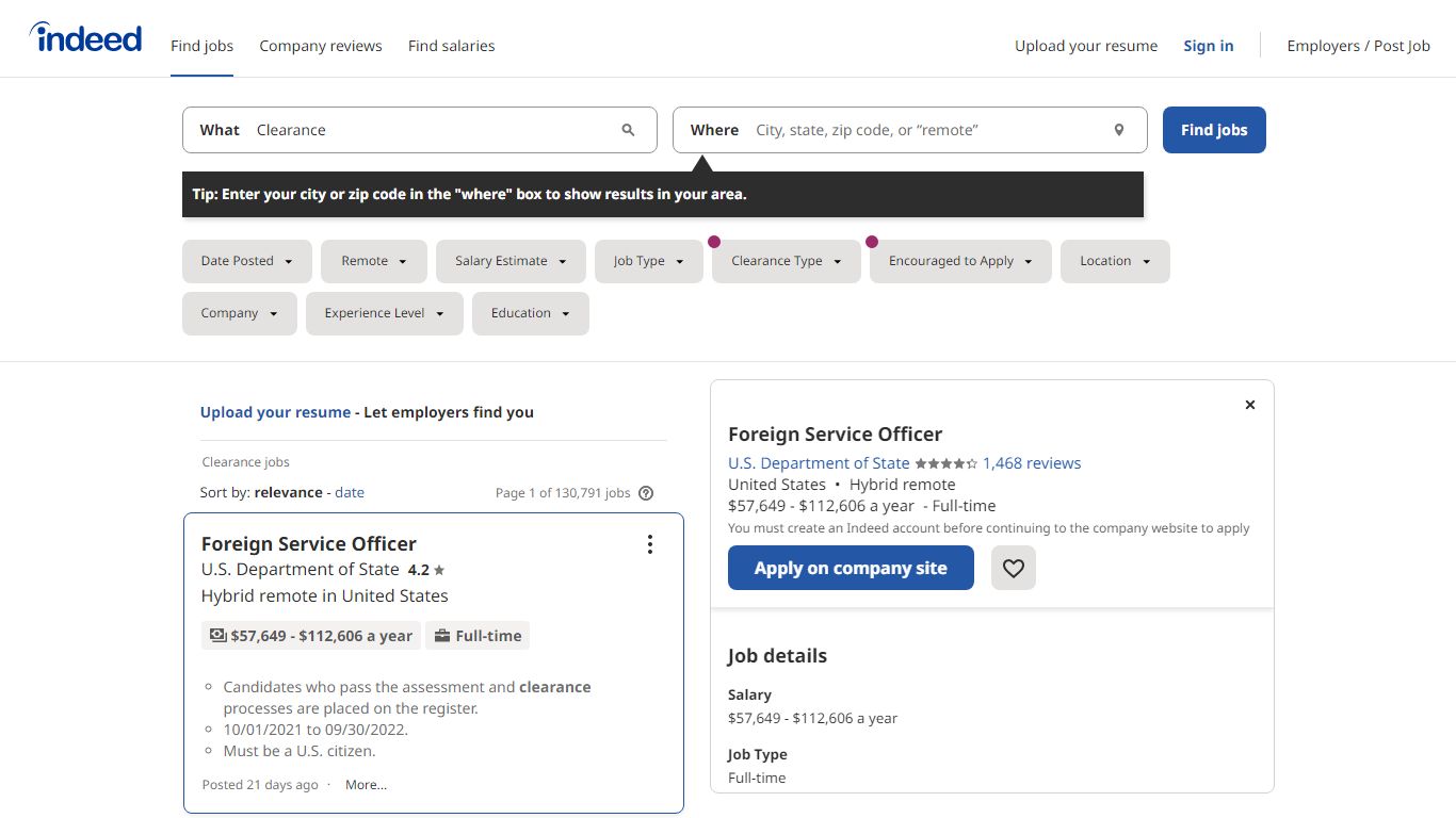 Clearance Jobs, Employment | Indeed.com