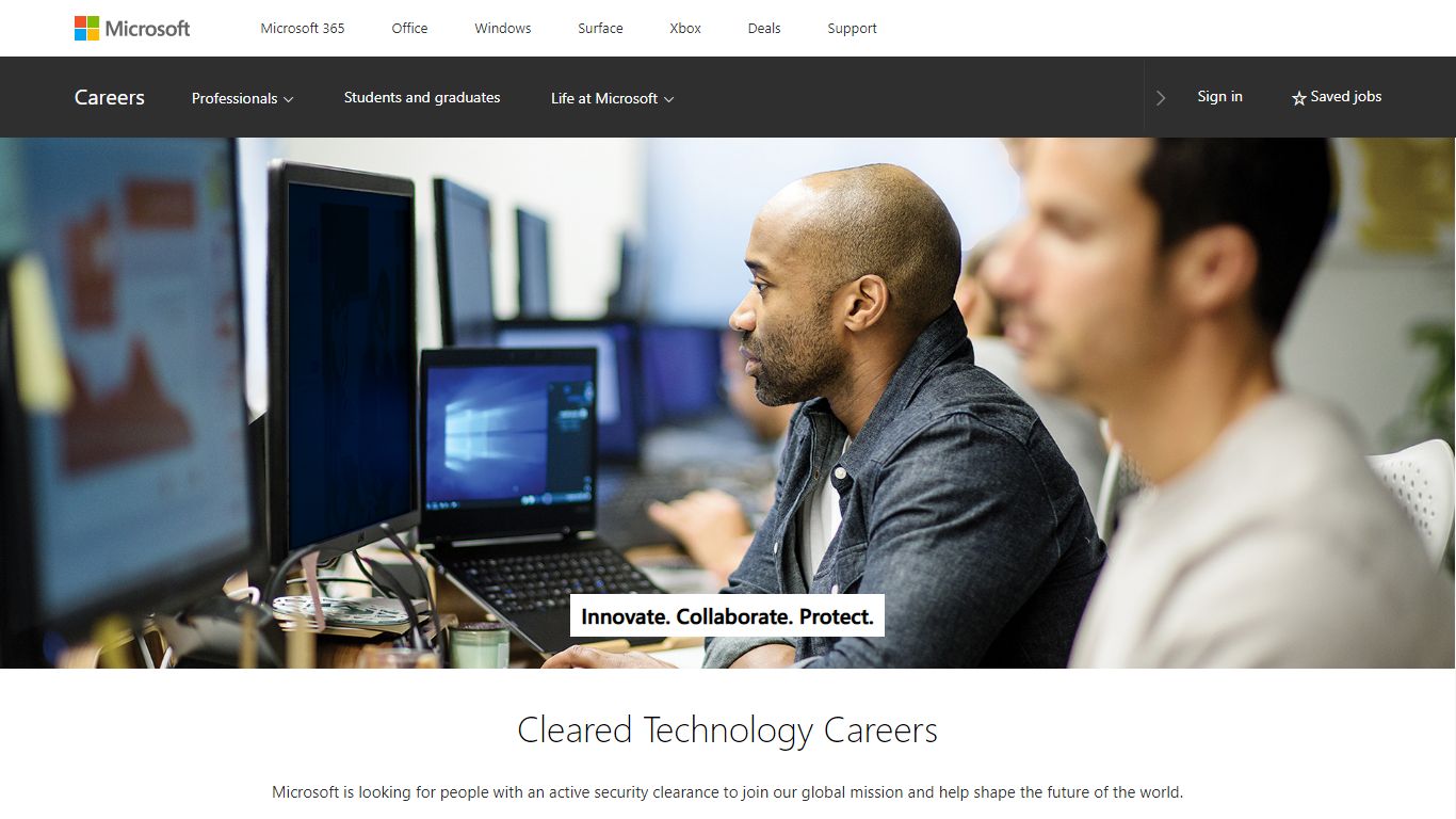 Cleared Careers | Microsoft Careers